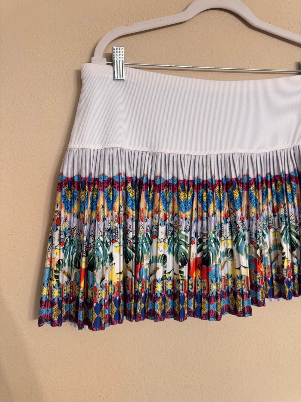 Lucky In Love Skort Skirt Womens XL / 16 Multicolor Floral Pleated Tennis Tiered - Picture 4 of 14